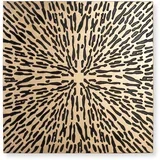 Vzglavje iz zlatega in črnega MDF-ja 120 cm, (22147665)