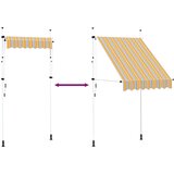 Tenda na ručno uvlačenje 150 cm žuto-plava prugasta | Eponuda.com