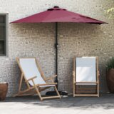 vidaXL Vrtni suncobran Bordo crvena 294 x 150 x 223 cm tkanina | shoptok.hr