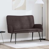 SOFA za dvije osobe Tamno smeđa 115 x 61 x 87 cm tkanina Cijene