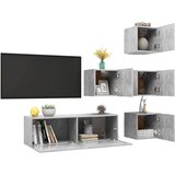  5-dijelni set TV ormarića siva boja betona konstruirano drvo | shoptok.hr