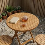  Gornji dio stola Ø 90 x 3,5 Kružni Čvrsto teak drvo Prirodna | shoptok.hr
