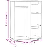  Ormar boja dimljenog hrasta 80 x 40 x 110 cm konstruirano drvo | shoptok.hr