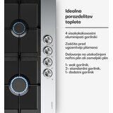 Klarstein Verosteel plinski kuhalnik, 4 plamice, električno vžiganje, kompatibilen z zemeljskim plinom in LPG-jem, 8000 W, 60 cm | Shoptok.si