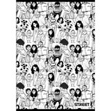 STREET Zvezek Black & white A4 črte z robom | Shoptok.si