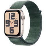 Apple watch se (2024) 44mm gps silver alu case/lake green sport loop, (mxew3qv/a) Cene