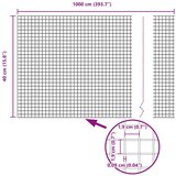 vidaXL Zavarena Ograda s 7 Stupova Siva 0.4x10 m Čelik Cijene