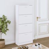 The Living Store omarica za čevlje bela 63x24x147 cm inženirski les - omarica za čevlje, (21434120) Cene