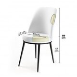 Hanah home set 6 stolica dexa black white | ePonuda.com