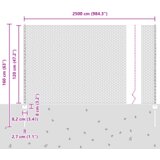 vidaXL Ograda za vrt Set od 2 Siva Čelik obložen prahom Standardna | shoptok.hr