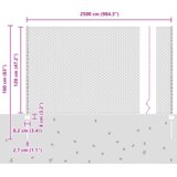 vidaXL ograjna garnitura Komplet 2 Siva Prašno lakirano jeklo Standard | Shoptok.si