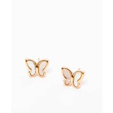 Yups Earrings with enamel butterfly white Cene'.'