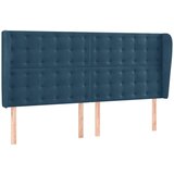 Maison Chic vzglavna omarica - nočna omarica - posteljna omarica z ušesi temno modra 183x23x118/128 cm žamet, (21709299) | Shoptok.si