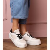Gemre Beige sports sneakers on Luneta platform | Shoptok.si