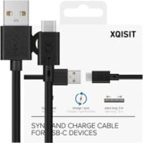 XQISIT CHARGE & SYNC KABEL USB A - USB C 3.0M ČRN ZA TELEFONE, (21980402) | Shoptok.si