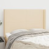 The Living Store Vzglavje z ušesi krem 147x16x118/128 cm blago - Vzglavje, (21660331) | Shoptok.si