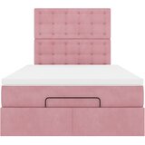 Okvir za krevet s madracima ružičasti 120 x 190 cm baršunasti | shoptok.hr