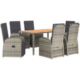  7-dijelni vrtni blagovaonski set sivi od poliratana | shoptok.hr