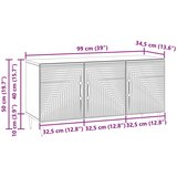 TV omarica Bela visok sijaj 99 x 34,5 x 50 cm Inženirski les, (5000210198) | Shoptok.si