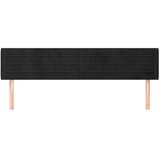  Uzglavlje s ušima crno 203x16x78/88 cm baršunasto | shoptok.hr