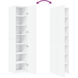 Visoka komoda bijela 40 x 42,5 x 185 cm od konstruiranog drva | Eponuda.com