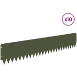  Ograda oko Travnjaka 10 pcs 103 x 20 cm Čelik Maslinastozelena | Eponuda.com