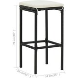  5-dijelni vrtni barski set s jastucima crni | shoptok.hr
