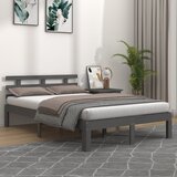  Okvir za krevet od masivnog drva sivi 150 x 200 cm veliki | shoptok.hr