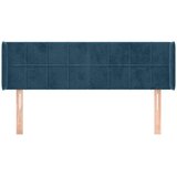  Uzglavlje s ušima tamnoplavo 147x16x78/88 cm baršunasto | shoptok.hr