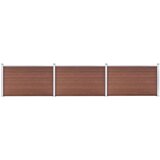 vidaXL Vrtna ograja WPC 526x106 cm rjava | Shoptok.si
