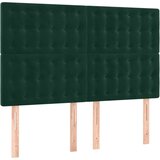 Krevet box spring s madracem LED tamnozeleni 140x190 cm baršun | Eponuda.ba