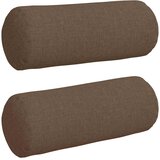  Valjkasti jastučići 2 pcs Smeđa Ø 15 x 40 cm tkanina | shoptok.hr