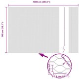 vidaXL Heksagonalna ograja Siva 1.4x10 m Jeklo | Shoptok.si