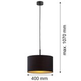  Argon 4341 - Luster na sajli KARIN 1xE27/15W/230V crna/zlatna | Eponuda.com