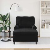  Ležaljka s jastukom Crna 91 x 157 x 91 cm Baršun | shoptok.hr