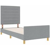  Krevetna konstrukcija Svjetlosiva 100 x 200 cm tkanina | shoptok.hr