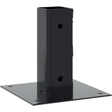  Postolja za stupove kvadratna 4 kom čelik presvučen prahom Antracitno siva 46 x 46 mm | shoptok.hr