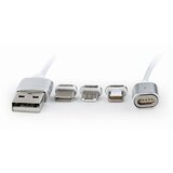 Gembird X-CC-USB2-AMLM31-1M Magnetic USB charging combo 3-in-1 cable, silver, 1 m | ePonuda.com