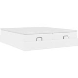 vidaXL Otomanski posteljni okvir z vzmetnicami bel 200x200cm um. usnje | Shoptok.si