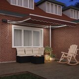 Tenda na ručno uvlačenje s LED smeđa 300 x 250 cm | shoptok.hr