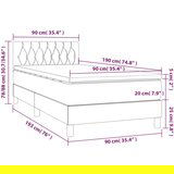  S oprugama i madracem plavi 90 x 190 cm od tkanine | shoptok.hr