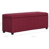 vidaXL Klop s prostorom za shranjevanje 116 cm vinsko rdeč poliester, (20954965) | Shoptok.si