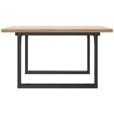  Stolić za kavu O-oblika 90x90x45,5 cm od borovine i čelik | shoptok.hr