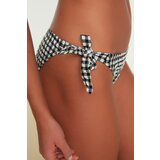 Trendyol Black Gingham Textured Bikini Bottoms | shoptok.hr