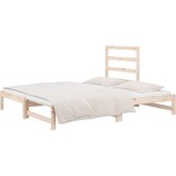  Izvlečna dnevna postelja 2x(90x190) cm trdna borovina, (20725025) | Shoptok.si