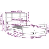 vidaXL Knjižna postelja brez vzmetnice bela 160x200 cm trdna borovina | Shoptok.si
