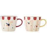 Bloomingville Krem šalice u setu 2 kom s božićnim motivom od kamenine 300 ml Merry-go-round – | shoptok.hr