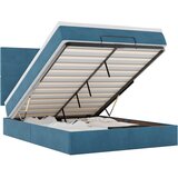 vidaXL Otomanska postelja z vzmetnicami temno modra 140x190cm žamet, (22053519) | Shoptok.si