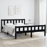 Furnova Posteljni okvir črn iz trdnega lesa 120x200 cm, (21942473) Cene
