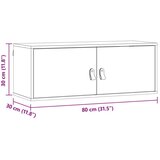  Ormar za Zid Vosak smeđa 80 x 30 x 30 cm Čvrsto borovo drvo | shoptok.hr